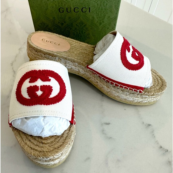 Gucci GG Pilar Espadrille Sandals - Picture 3 of 10